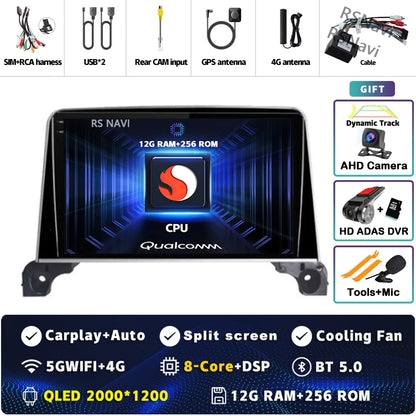 Android 14 CarPlay Autoradio 9" per Peugeot 3008, 4008, 5008 (2017-2020) – GPS, WiFi, DSP, Android Auto