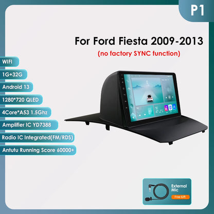 Autoradio Android 13 per Ford Fiesta (2009-2017) – Schermo 9”, CarPlay & Android Auto, GPS, 4G, DSP