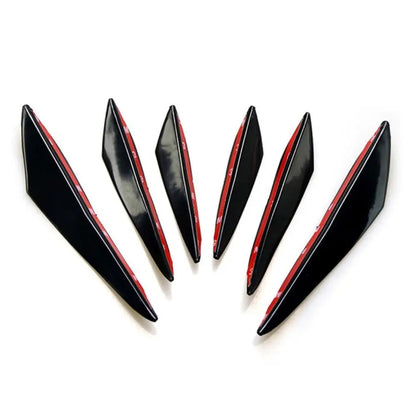 Set Universale 6 Pezzi Canards – Aggiungi Stile e Performance alla Tua Auto