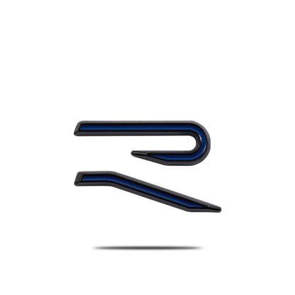 Logo “R” 3D in Metallo Cromato/Nero per VW Golf 8 MK8 – Emblema Griglia Anteriore & Baule Posteriore R-Line