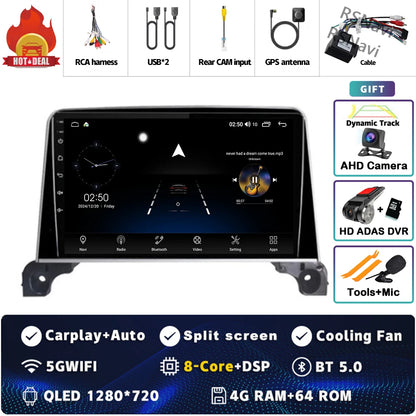 Android 14 CarPlay Autoradio 9" per Peugeot 3008, 4008, 5008 (2017-2020) – GPS, WiFi, DSP, Android Auto