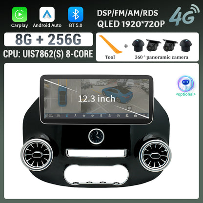 Autoradio Android 14 da 12.3" per Mercedes-Benz Vito W447 2014-2021 – GPS, CarPlay Wireless, Android Auto, Bluetooth, DSP