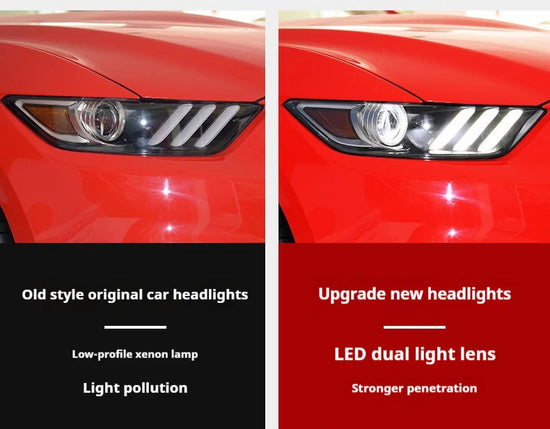 Fari LED per Ford Mustang (2015-2017) – Proiettore, DRL, Design Plug & Play