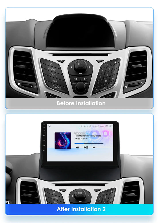 Autoradio Android 13 per Ford Fiesta (2009-2017) – Schermo 9”, CarPlay & Android Auto, GPS, 4G, DSP