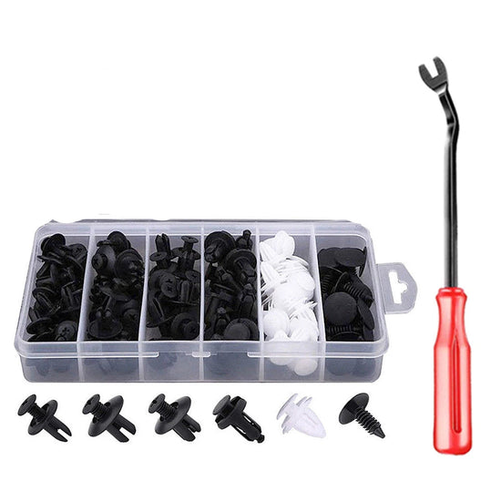 🔧 Kit Clips e Rivetti Universali per Auto – 50/100 Pezzi con Scatola o Busta | Fissaggi per Paraurti, Pannelli, Sportelli 🚗🛠️