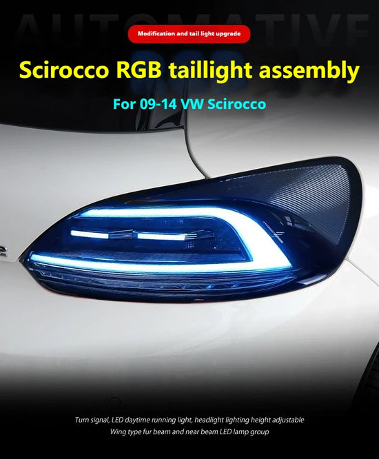 Fanali Posteriori LED RGB per Volkswagen Scirocco 2009-2014 – Sequenziali, Dinamici