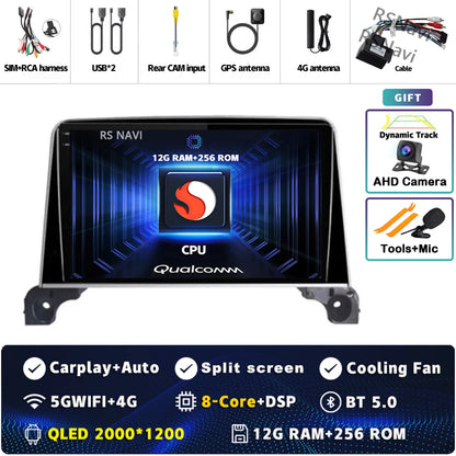 Android 14 CarPlay Autoradio 9" per Peugeot 3008, 4008, 5008 (2017-2020) – GPS, WiFi, DSP, Android Auto