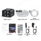 ✨ Kit Luce Stellare a Fibre Ottiche con Effetto Meteoriti – 4 Porte RGBW + Controllo Bluetooth/RF/Vocale