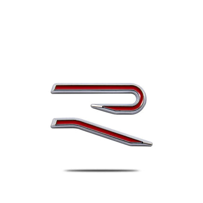 Logo “R” 3D in Metallo Cromato/Nero per VW Golf 8 MK8 – Emblema Griglia Anteriore & Baule Posteriore R-Line