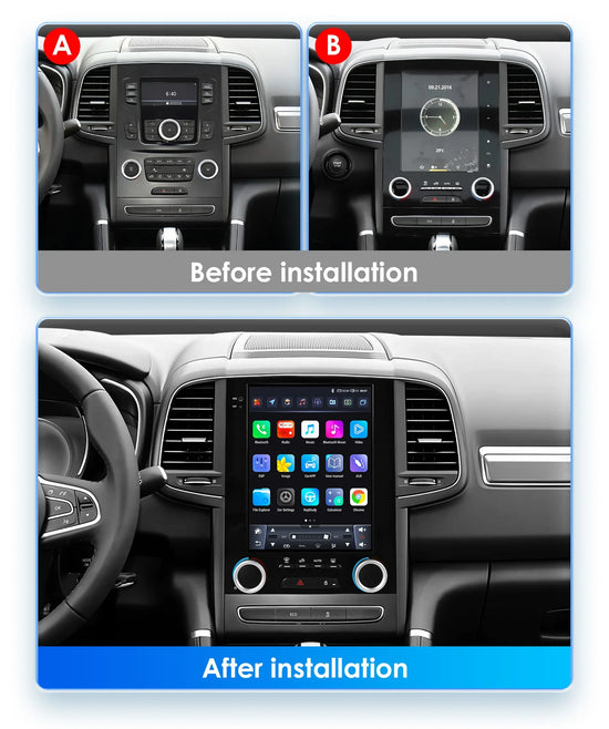 Autoradio Android 13 con Schermo 9.7” e Telecamera 360° – Compatibile con Renault Koleos, Megane 4, Samsung SM6, Talisman (2017-2019) – CarPlay, Android Auto, GPS, 4G