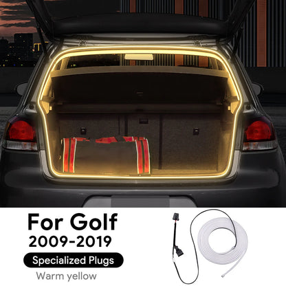 Luce LED Bagagliaio in Silicone per Volkswagen Golf 6, 7, 8 e Polo MK5, MK6 – Bianco/Giallo Ultra Luminoso