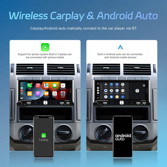 🎵 Autoradio Android 13 Podofo 6.9” 1DIN con CarPlay, Android Auto e WiFi – Touchscreen HD, GPS, Bluetooth e USB – Universale