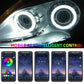 4PCS Anelli LED RGB Angel Eyes COB 12V/24V – Luci Decorative con Controllo App