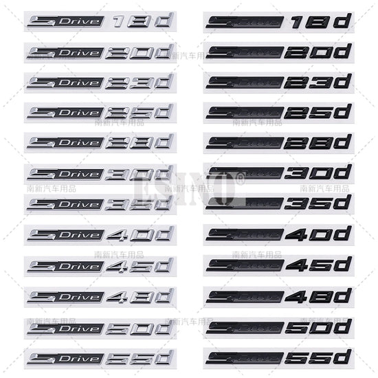 Emblema Adesivo S Drive per BMW – Disponibile in Tutte le Motorizzazioni – Look Sportivo