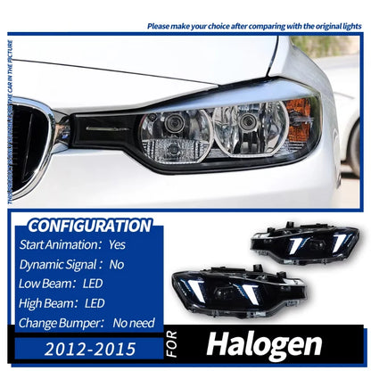 Fari LED per BMW Serie 3 F30 / F35 (2012-2019) – Proiettore, DRL, Design Plug & Play