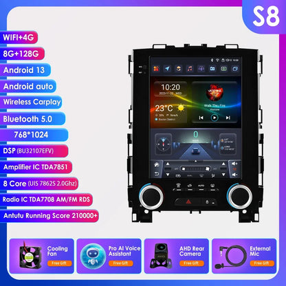 Autoradio Android 13 con Schermo 9.7” e Telecamera 360° – Compatibile con Renault Koleos, Megane 4, Samsung SM6, Talisman (2017-2019) – CarPlay, Android Auto, GPS, 4G