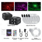 ✨ Kit Luce Stellare a Fibre Ottiche con Effetto Meteoriti – 4 Porte RGBW + Controllo Bluetooth/RF/Vocale