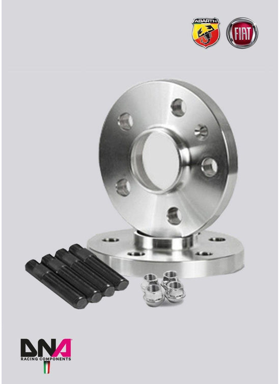 Kit coppia distanziali sp. 24 mm con prigionieri e dadi Motorsport DNA Racing Alfa Romeo Mito (2008 -) / Fiat 500 EU - Abarth incl. (2007 -) / Fiat 500 USA - Abarth incl. (2010 -) / Fiat Panda (169) (2003 - 2013)