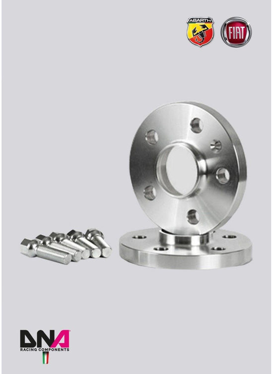 Kit coppia distanziali ruote sp. 13 mm + viti ruota DNA Racing Fiat 500 EU - Abarth incl. (2007 -) / Fiat 500 USA - Abarth incl. (2010 -) / Fiat Panda (169) (2003 - 2013)