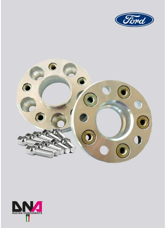 Kit coppia distanziali ruote doppia foratura sp. 20 mm + viti ruota DNA Racing Ford Fiesta MKVII (2013-)