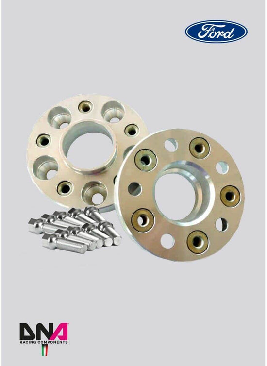 Kit coppia distanziali ruote doppia foratura sp. 25 mm + viti ruota DNA Racing Ford Fiesta MKVII (2013-)