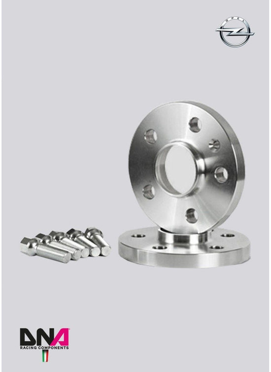 Kit coppia distanziali ruote 5 fori sp. 20 mm + viti ruota DNA Racing  Opel Corsa D VXR incl. CC (2006-)