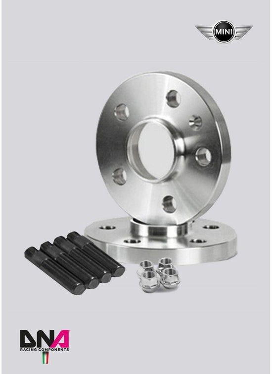 Kit coppia distanziali sp. 20 mm con prigionieri e dadi Motorsport DNA Racing  Mini Cooper incl. Cooper S (2001 - 07/2006) - Mini One R50 R52 R53 (2001 - 07/2006)